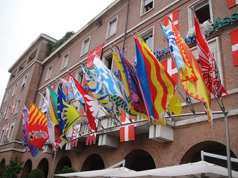 Asti flags of Palio